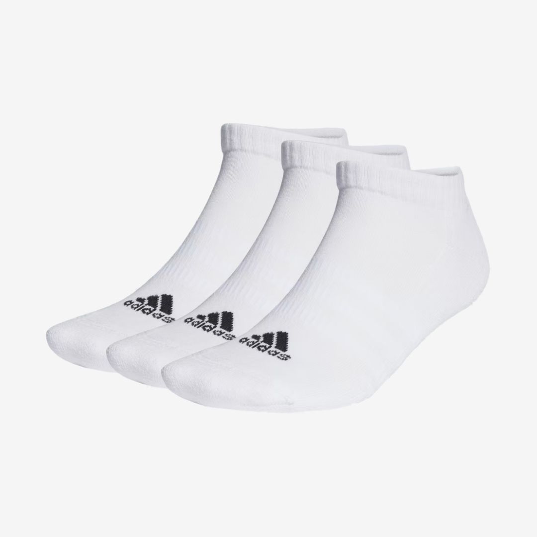 ADIDAS CUSHIONED SPORTSWEAR LOW-CUT SOCKS WHITE (3 PAIRS)
