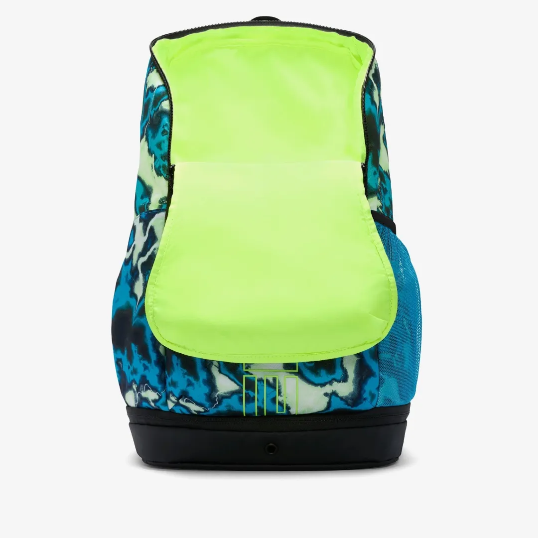 NIKE VARSITY ELITE BACKPACK AOP BLUE GREEN VOLT
